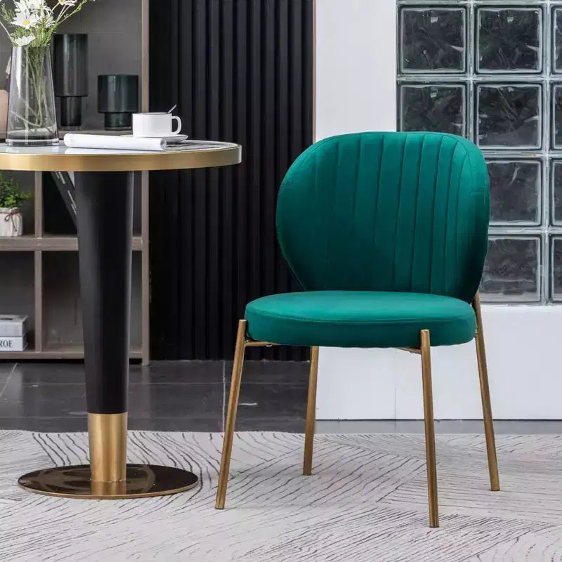 Roundhill Furniture Amoa – Ensemble de salle à manger contemporain, table ronde blanche et 4 chaises, 5 pièces