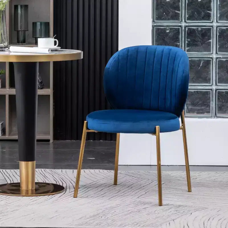 Roundhill Furniture Amoa – Ensemble de salle à manger contemporain, table ronde blanche et 4 chaises, 5 pièces