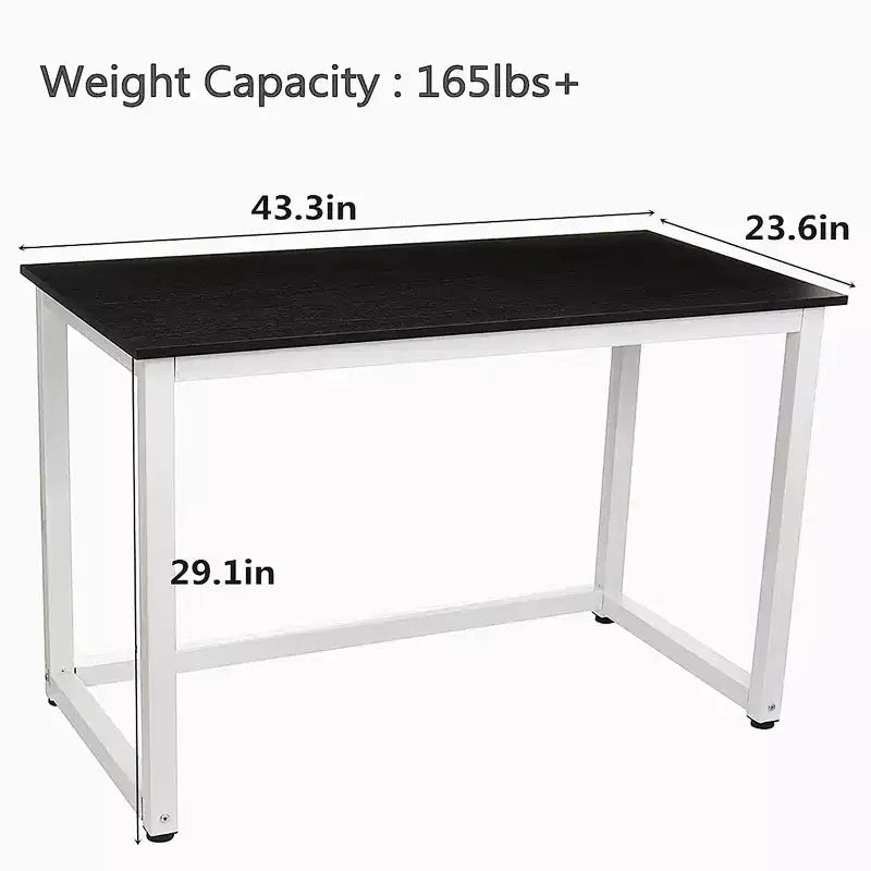 Modern Writing Desk Workstation 43" Computer Desk for Home Office Study