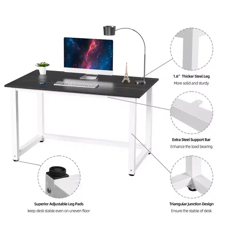 Modern Writing Desk Workstation 43" Computer Desk for Home Office Study