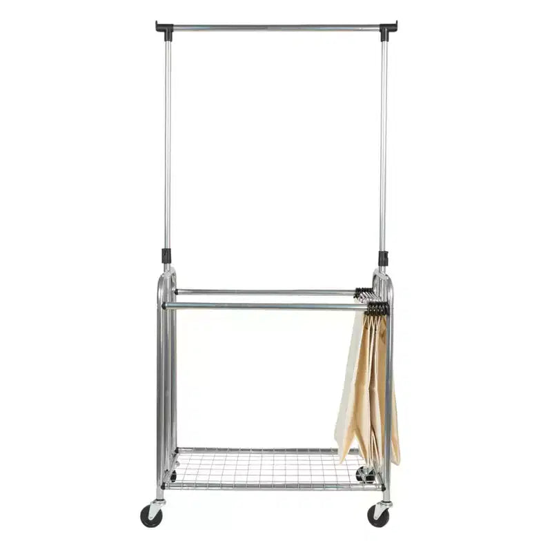 3-Bag Laundry Sorter with Clothes Rack