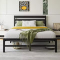 Queen/Full/Twin Size Metal Platform Bed Frame with Headboard and Slats Support