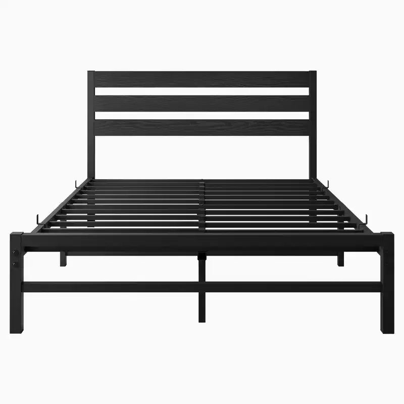 Queen/Full/Twin Size Metal Platform Bed Frame with Headboard and Slats Support