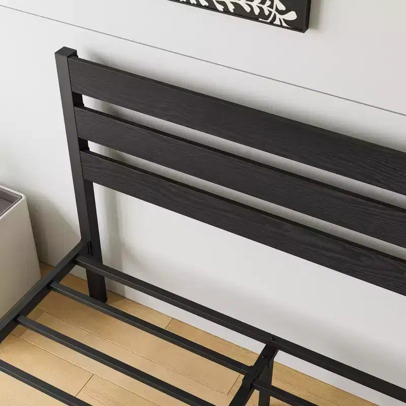 Queen/Full/Twin Size Metal Platform Bed Frame with Headboard and Slats Support