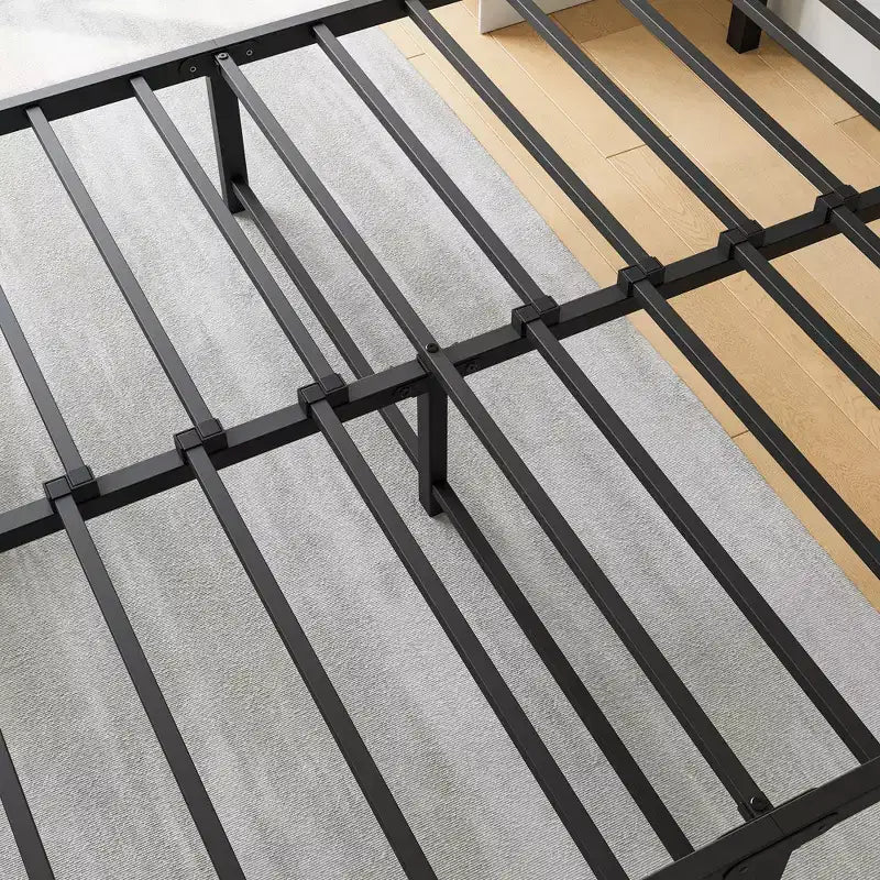 Queen/Full/Twin Size Metal Platform Bed Frame with Headboard and Slats Support