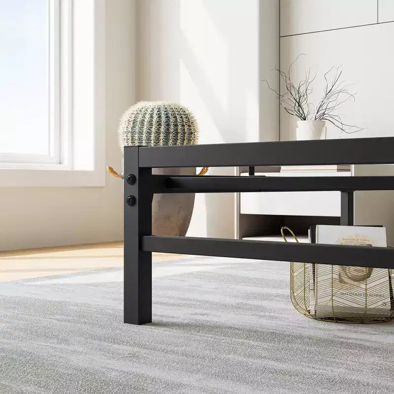 Queen/Full/Twin Size Metal Platform Bed Frame with Headboard and Slats Support