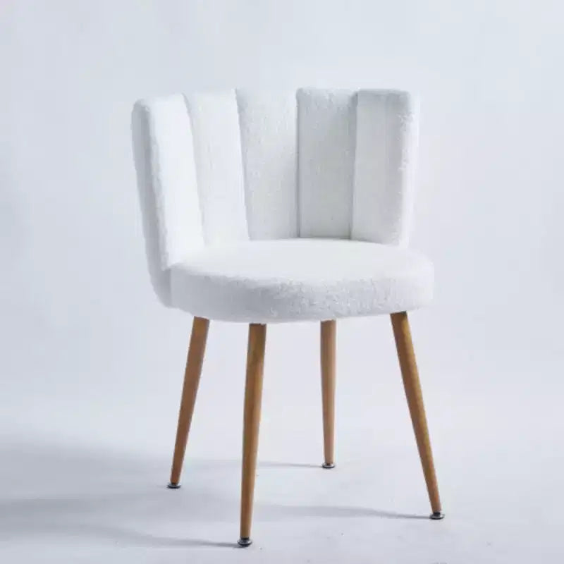 2-Pack Iron-Legged Dining Chairs with Cushioned Seats