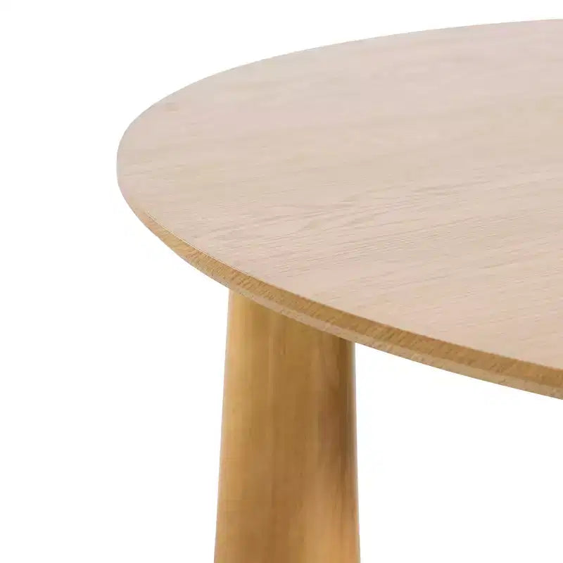 45" Round Wood Dining Table with 4 Legs, Modern Kitchen Table for 4 People
