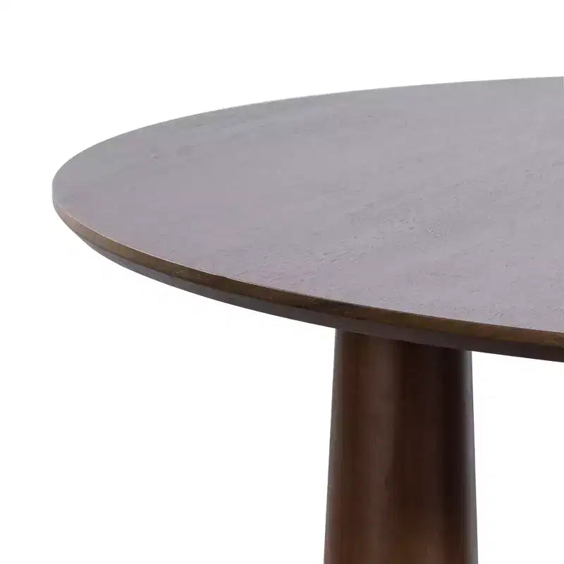45" Round Wood Dining Table with 4 Legs, Modern Kitchen Table for 4 People