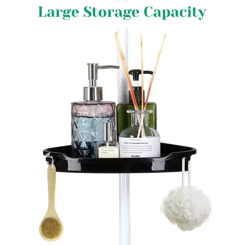 Corner Shower Caddy, Rust-Proof Bathroom Storage Organizer with 4-Tier Adjustable Shelves, 101.6–122 Inch