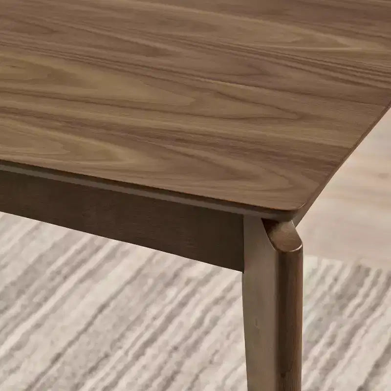 Mid Century Modern Rubber Wood 59" Dining Table