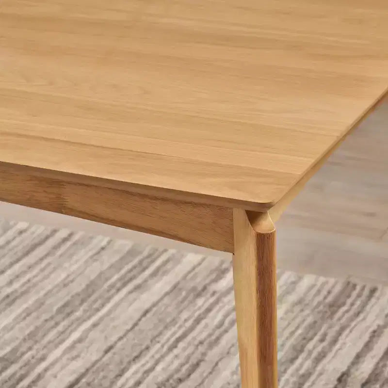 Mid Century Modern Rubber Wood 59" Dining Table