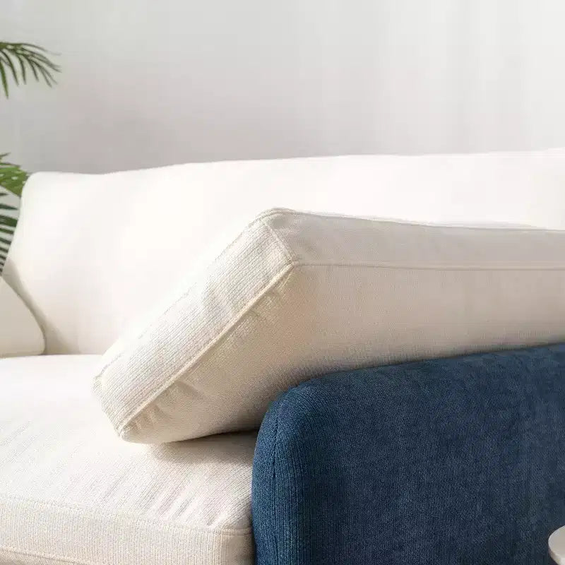 Modern Oversized Chenille Colorblock Single Sofa Chair with Pillows