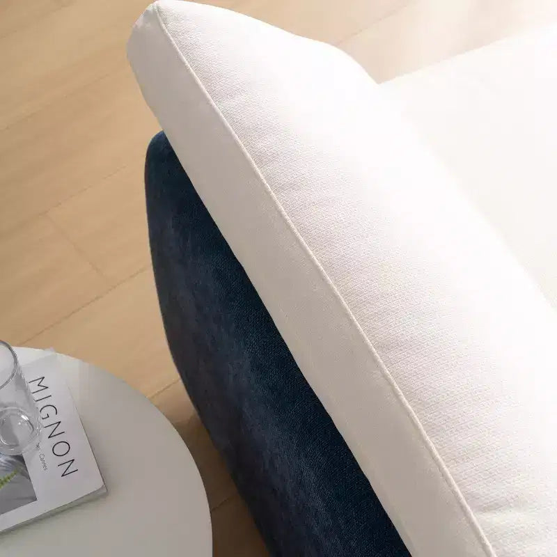 Modern Oversized Chenille Colorblock Single Sofa Chair with Pillows