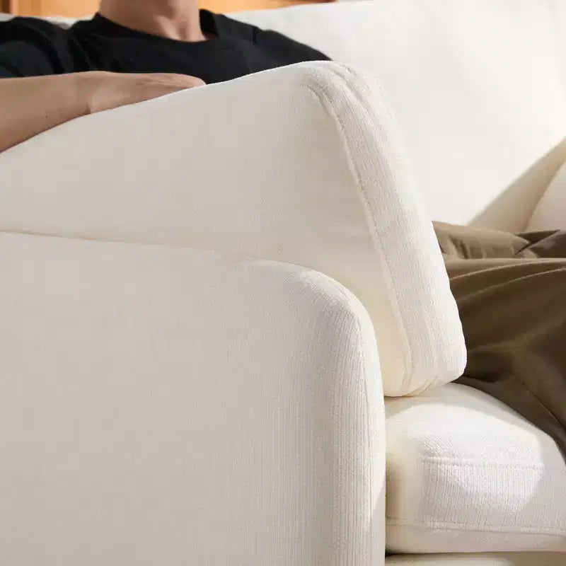 Modern Oversized Chenille Colorblock Single Sofa Chair with Pillows