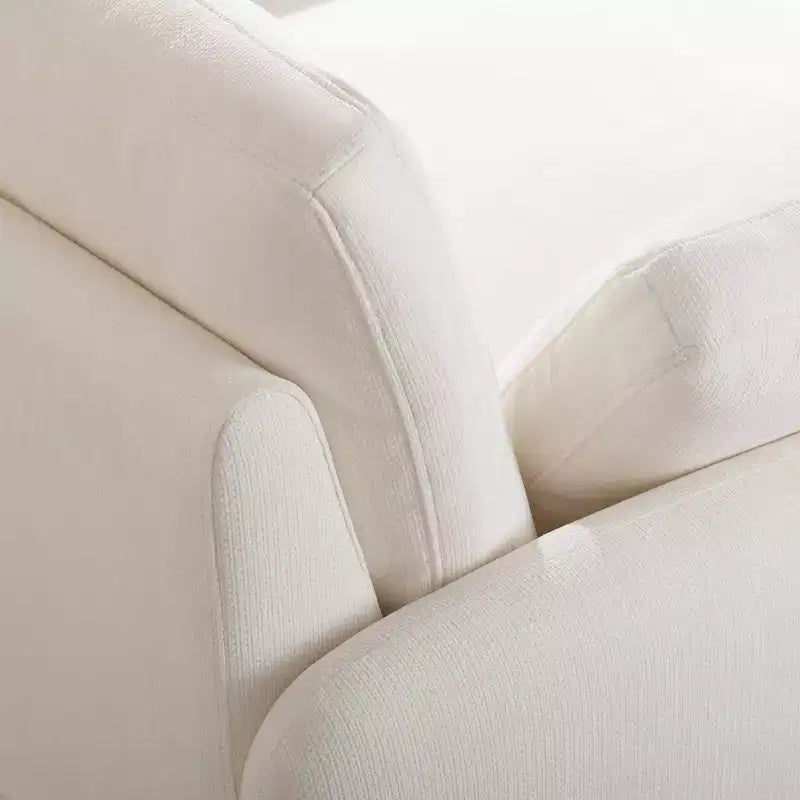 Modern Oversized Chenille Colorblock Single Sofa Chair with Pillows