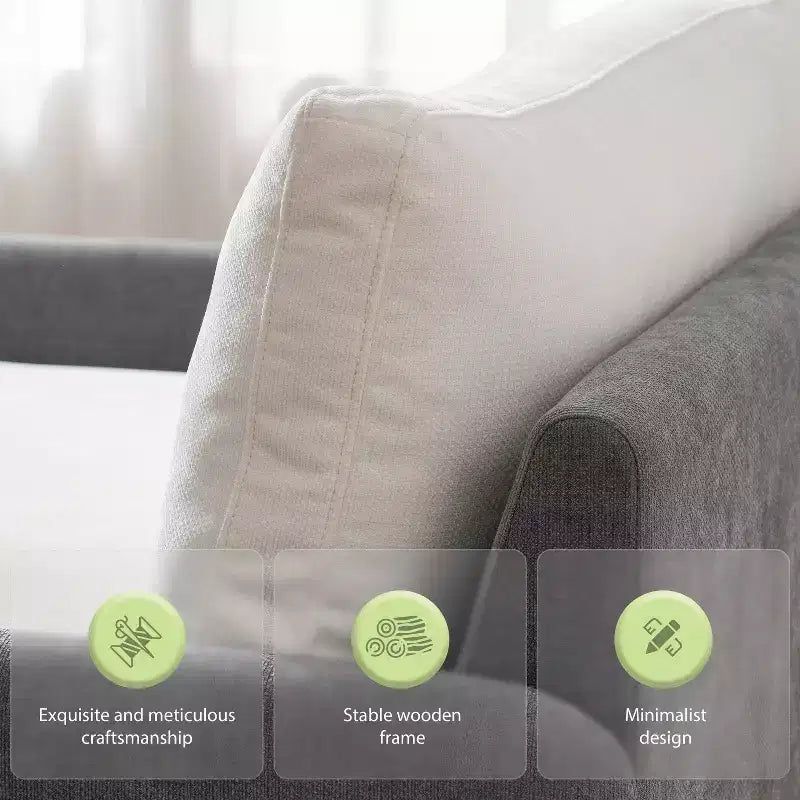 Modern Oversized Chenille Colorblock Single Sofa Chair with Pillows