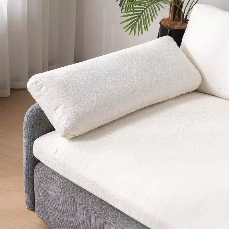 Modern Oversized Chenille Colorblock Single Sofa Chair with Pillows