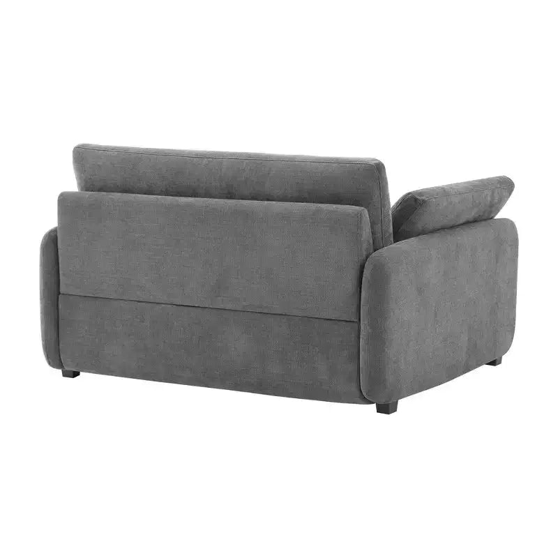 Modern Oversized Chenille Colorblock Single Sofa Chair with Pillows