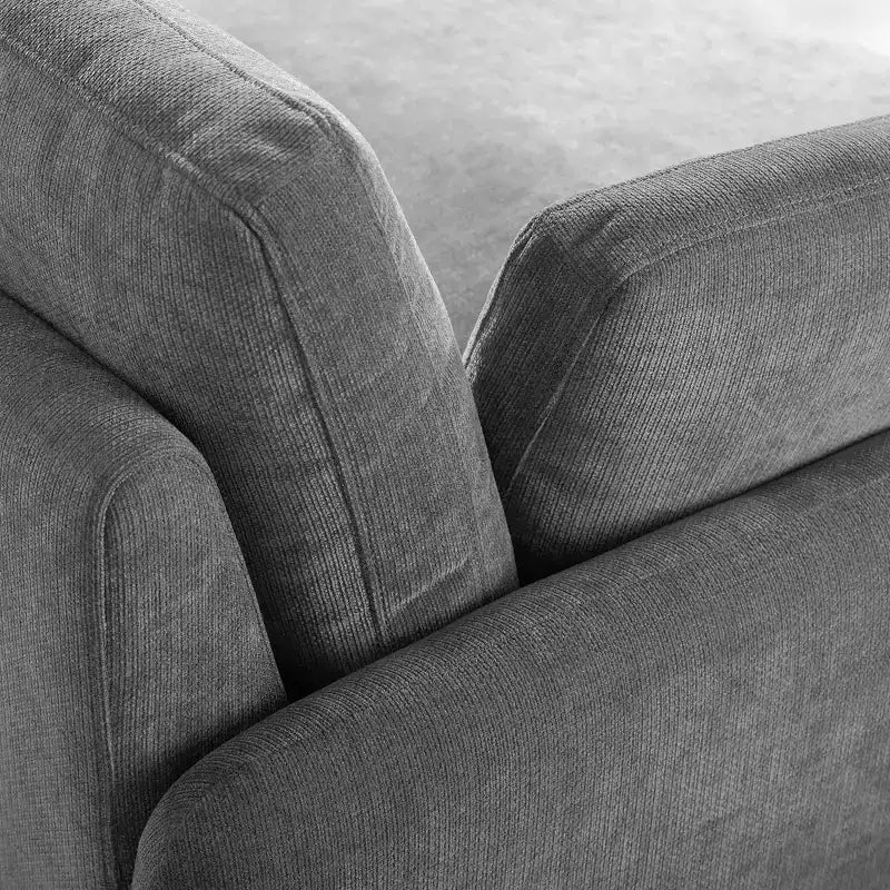 Modern Oversized Chenille Colorblock Single Sofa Chair with Pillows