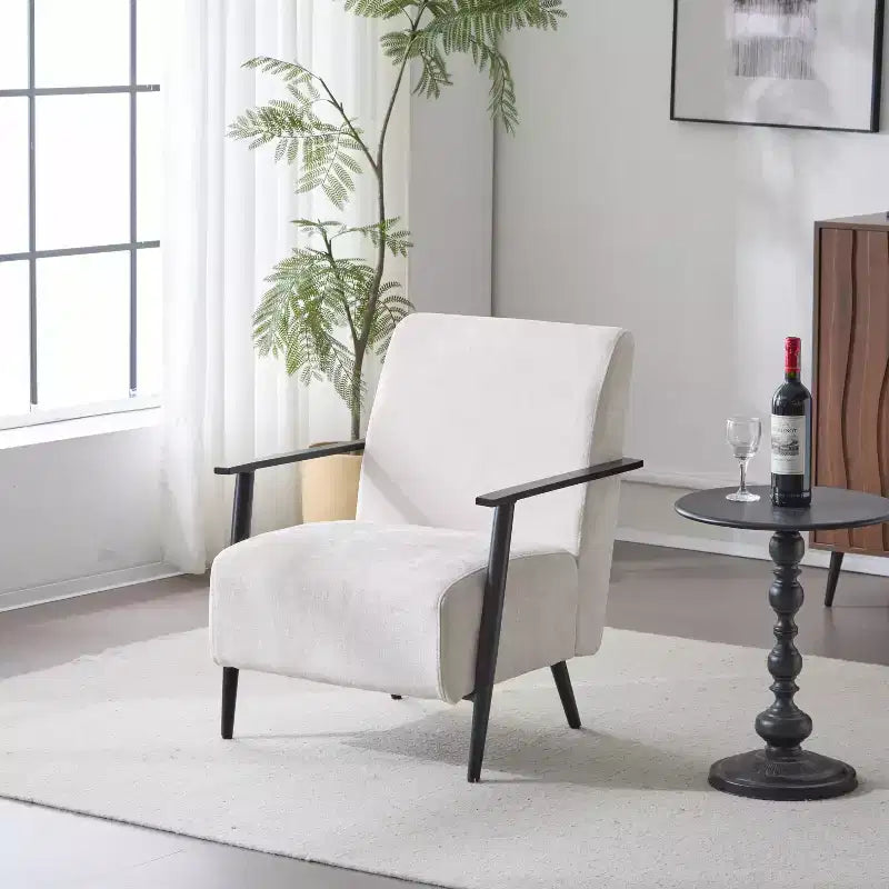 Modern Upholstered Iron Club Chair