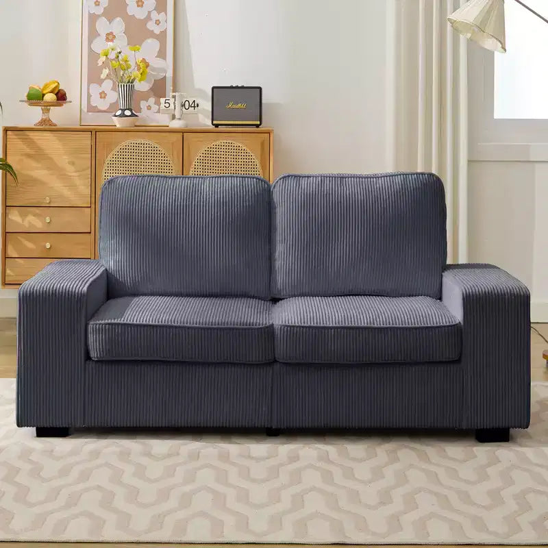 85" Wider Loveseat Sofa Couch, Corduroy Couch for Small Space