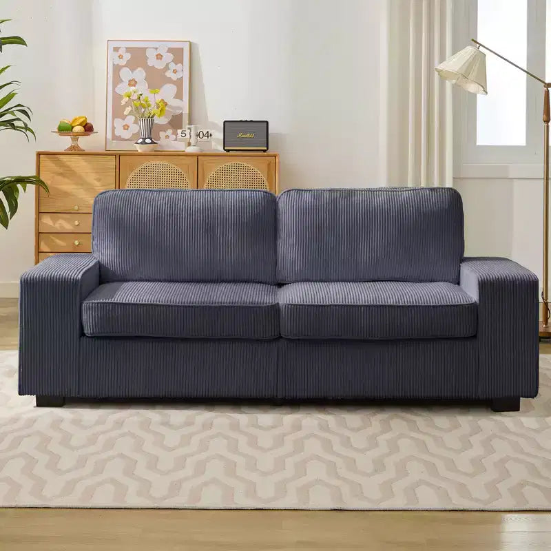 85" Wider Loveseat Sofa Couch, Corduroy Couch for Small Space