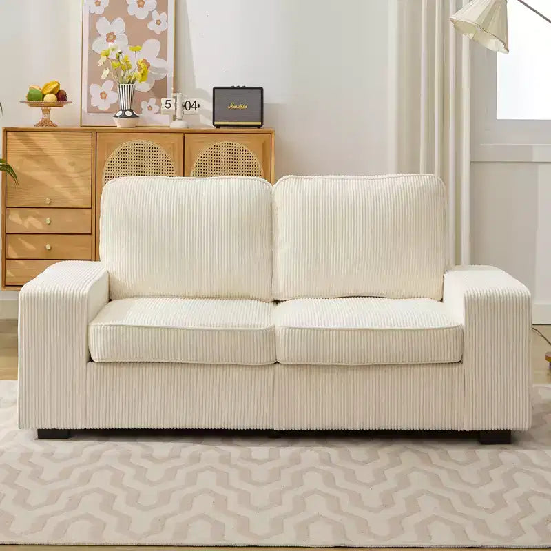 85" Wider Loveseat Sofa Couch, Corduroy Couch for Small Space