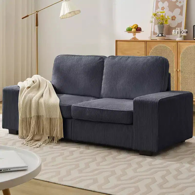 85" Wider Loveseat Sofa Couch, Corduroy Couch for Small Space