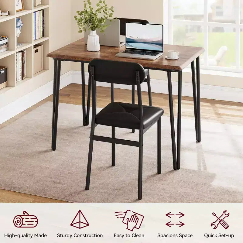 Ensemble de salle à manger 5 pièces pour 4 personnes, Table et chaises de cuisine pour 4 personnes, Ensemble de table de salle à manger moderne, Ensemble de table de dîner pour 4 personnes