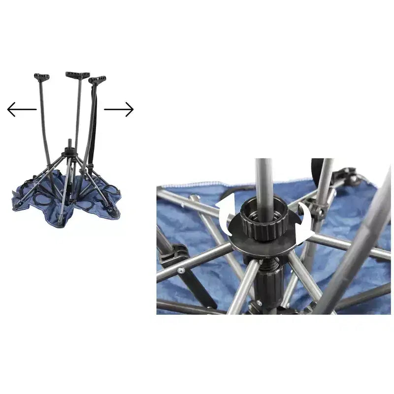 High Tension Hex Outdoor Folding Table, Navy Blue