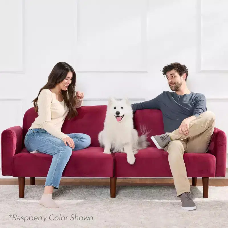 Futon convertible incurvé Best Choice Products, lit de repos à dossier divisé en velours