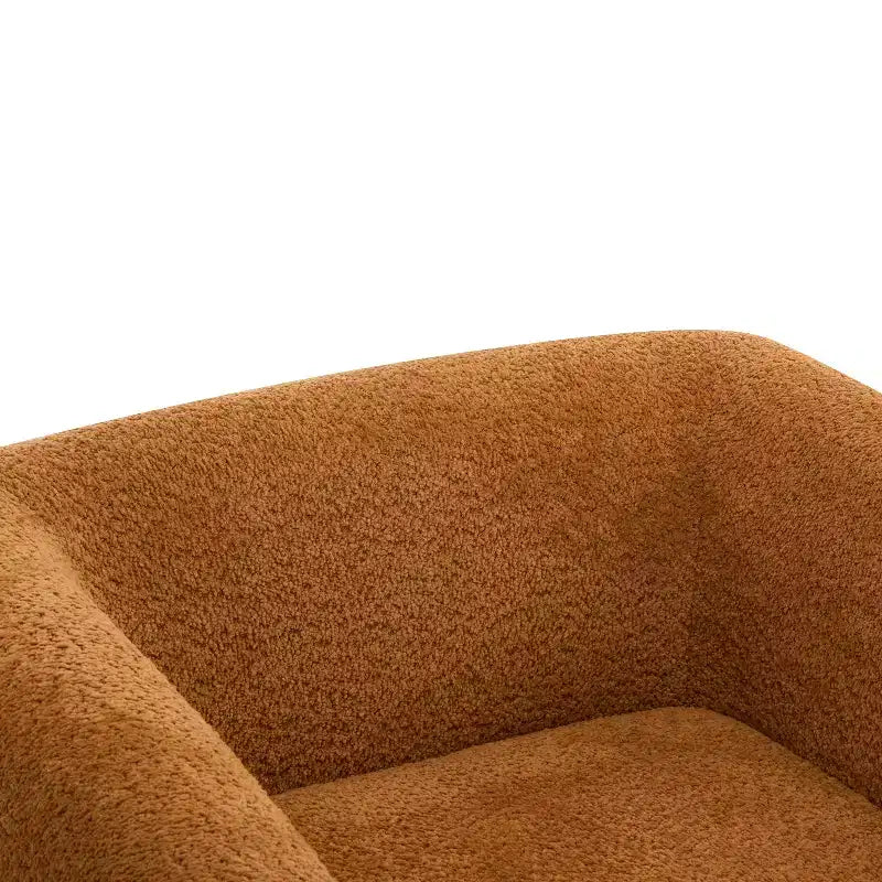 Birch Wood Boucle Upholstered Club Chair