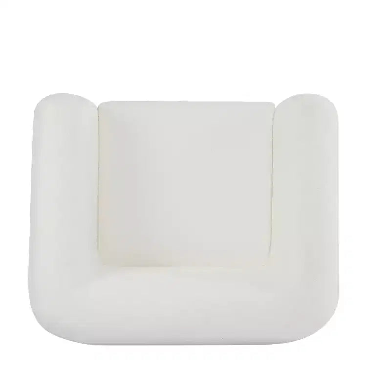 Birch Wood Boucle Upholstered Club Chair