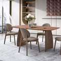 Rectangle 71" Wood Dining Table with Sculptural Legs