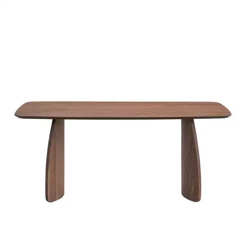Rectangle 71" Wood Dining Table with Sculptural Legs