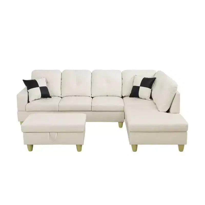 Transformez votre espace de vie avec notre élégant canapé d'angle en L Un confort et un style inégalés vous attendent