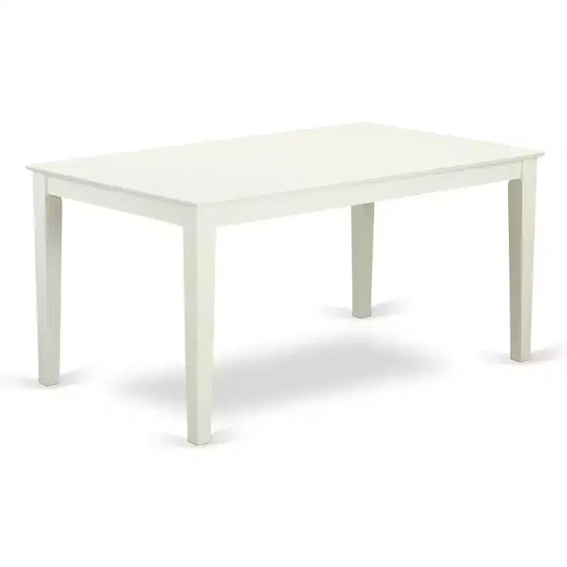 HomeStock Linge Blanc Ensemble de Salle à Manger 7 Pièces Table Rectangulaire et 6 Chaises