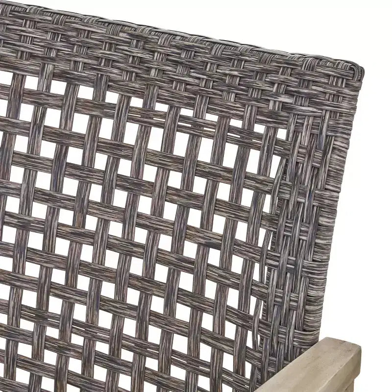 Christopher Knight Home Hampton Salon de jardin 6 places en bois d'acacia et osier