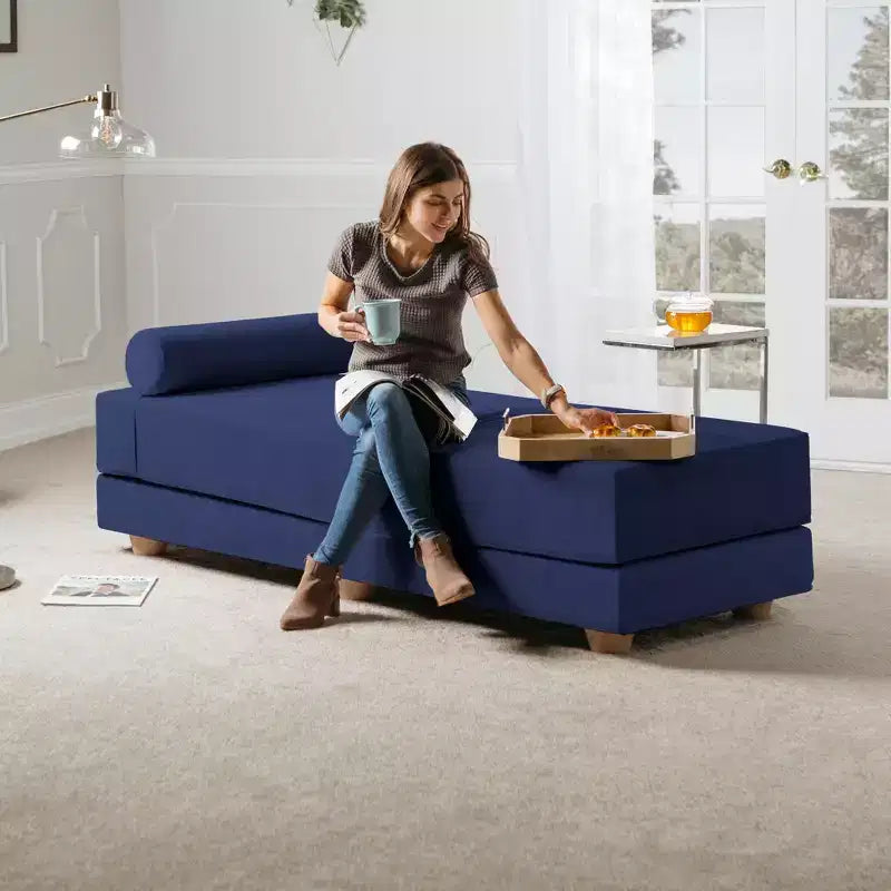 Jaxx Alon Canapé-lit / Lit escamotable grand lit (Queen) – Microvelours