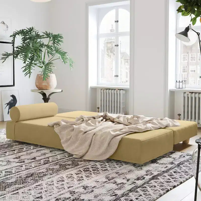 Jaxx Alon Canapé-lit / Lit escamotable grand lit (Queen) – Microvelours