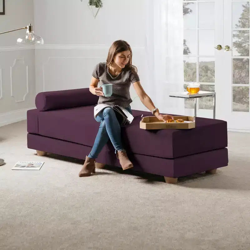 Jaxx Alon Canapé-lit / Lit escamotable grand lit (Queen) – Microvelours