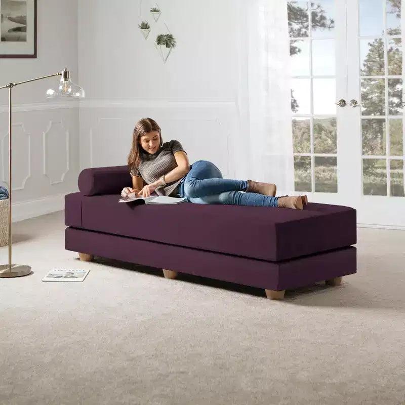 Jaxx Alon Canapé-lit / Lit escamotable grand lit (Queen) – Microvelours