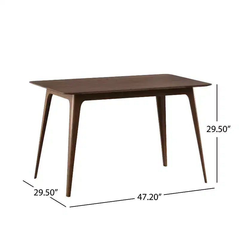 Ensemble de salle à manger 5 pièces avec 4 chaises rembourrées, style moderne du milieu du siècle, beige/gris+noyer-ModernLuxe