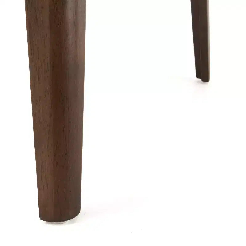 Ensemble de salle à manger 5 pièces avec 4 chaises rembourrées, style moderne du milieu du siècle, beige/gris+noyer-ModernLuxe