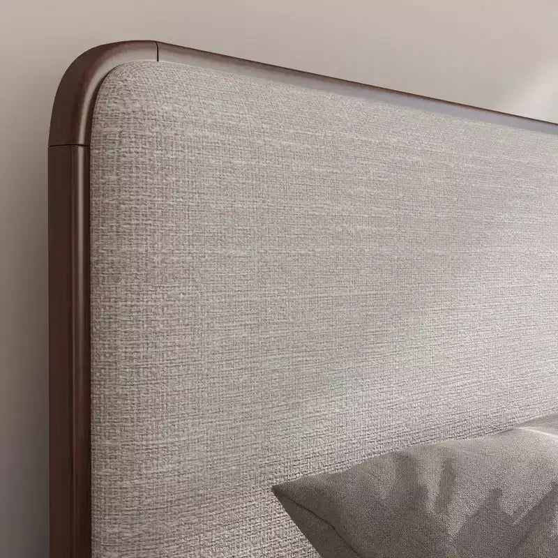 Ensemble de 2 meubles de chambre Roundhill Furniture Wyller, lit plateforme avec table de chevet, noyer naturel, grand lit