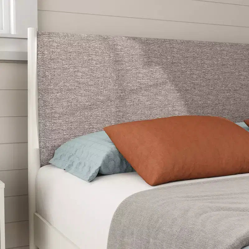 Ensemble de chambre à coucher Roundhill Furniture Feeney 3 pièces, lit plateforme avec deux tables de chevet, blanc crème, grand lit