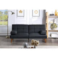 Okak Modern Adjustable Tufted Sofa Loveseat Sleeper Sofa, 2 seater Sofa Plush Couch with wooden legs for Small Apartments, living Room