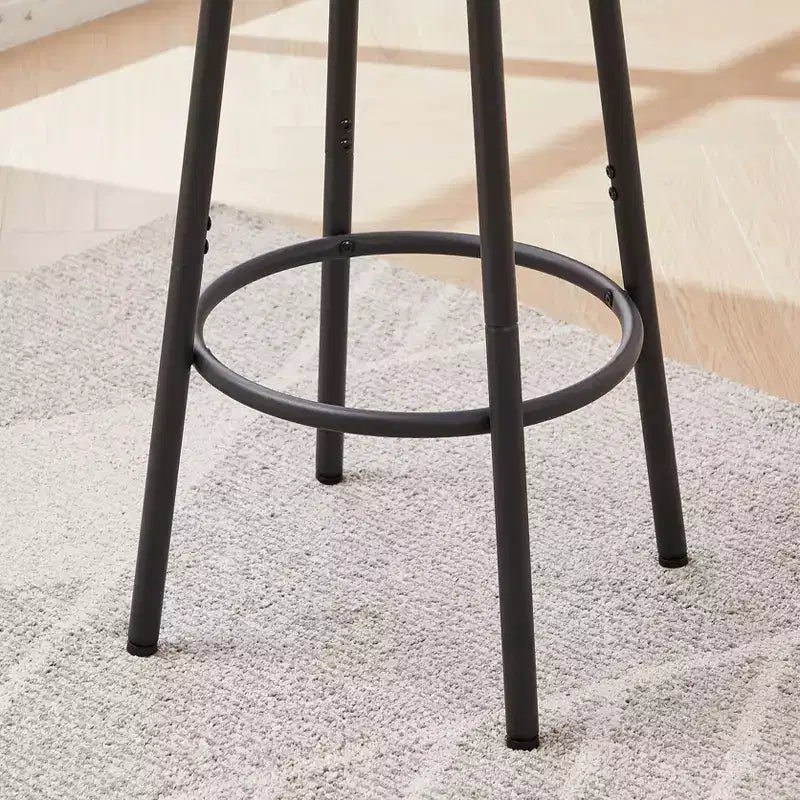 Ensemble de table de bar rustique 3 pièces GDFStudio Briar avec tabourets de bar rembourrés en similicuir