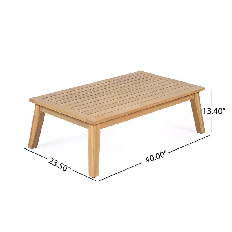 Christopher Knight Home Edith Ensemble de 4 pièces pour terrasse en bois d'acacia avec lattes